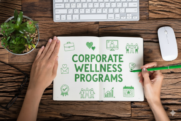 Corporate wellness programmes with yoga and mindfulness