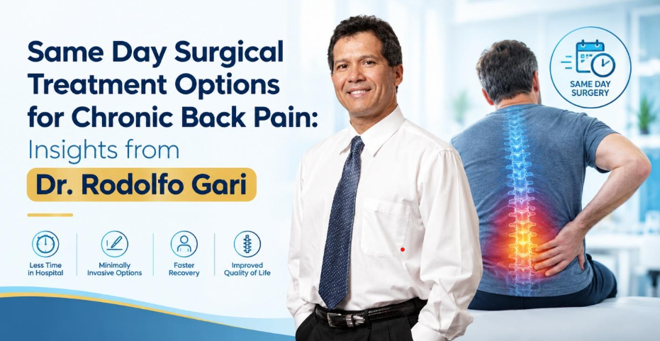 Same Day Surgical Treatment Options for Chronic Back Pain: Insights from Dr. Rodolfo Gari